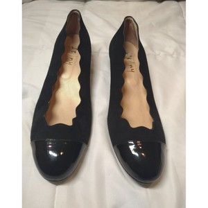 Fs/Ny French Sole Wedge Black Ballet Flats Size 10
